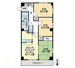 ハイムシュテット21 3LDKの間取図画像