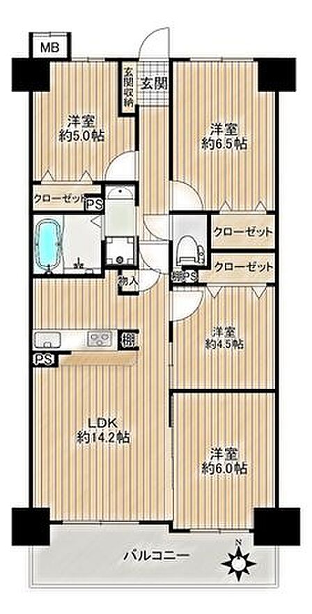 4LDK 間取り