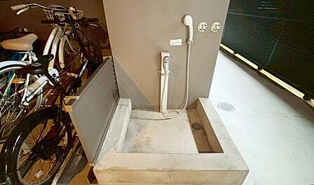 ◆ペット足洗い場◆リードフック付
