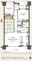 サーパス中河原 3LDKの間取図画像