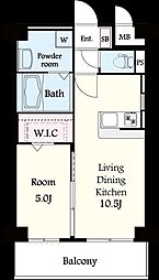 ウィリングコージー 1LDKの間取図画像