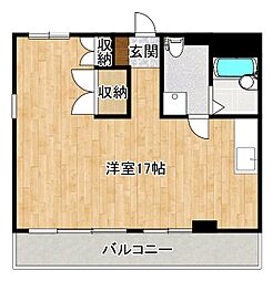 ホーキーポーキー ワンルームの間取図画像
