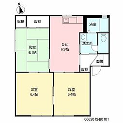 アクシス3B 3DKの間取図画像