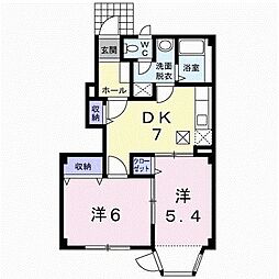 セレーノ 2DKの間取図画像