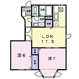 エスパルコ 2LDKの間取図画像