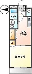 エクセレンス小森野 1DKの間取図画像
