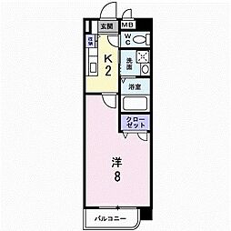 プロスペールS 1Kの間取図画像