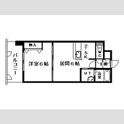 SOUTHERN　CROSS　313 2階1LDKの間取り