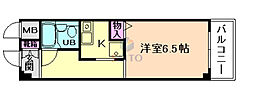 パークサイドコート 1Kの間取図画像