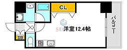 小西マンション ワンルームの間取図画像