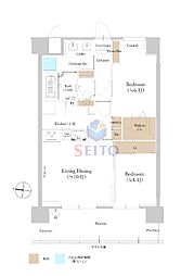 ウメキタテラス 2LDKの間取図画像