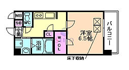スプランディッド新大阪DUE 1Kの間取図画像
