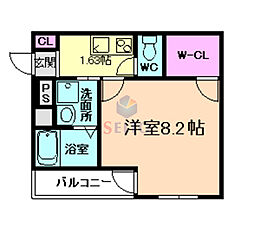 フジパレス曽根南町2番館 1Kの間取図画像