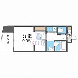 サンロワール江坂 ワンルームの間取図画像