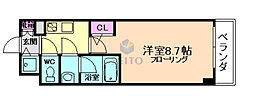 サムティ江坂レガーロ 1Kの間取図画像