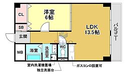 こうやハイツ 1LDKの間取図画像