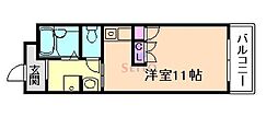 ビーバ江坂 ワンルームの間取図画像