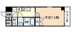 ファーストワン江坂 1Kの間取図画像
