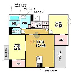エテルノ 和 2LDKの間取図画像