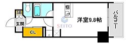 THEMUTUAL江坂 ワンルームの間取図画像