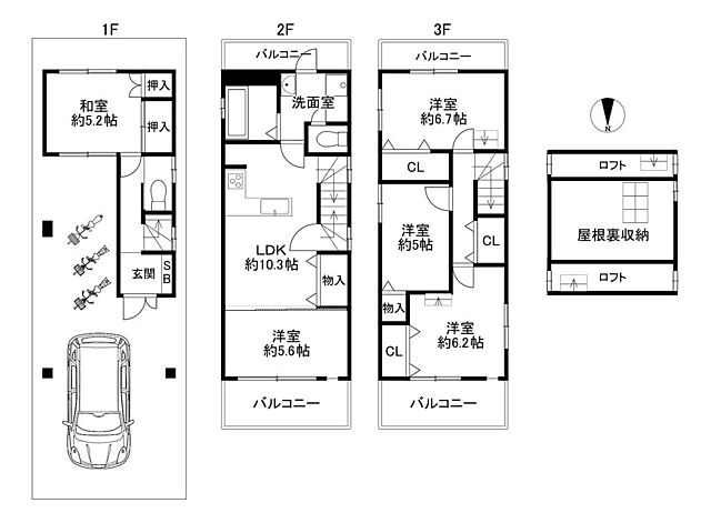 間取り 大阪市大正区鶴町3丁目21-21