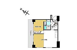 ヴェルト日本橋2Zweit 1LDKの間取図画像