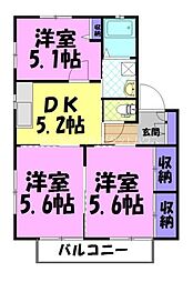 ニューハウジングC 3DKの間取図画像