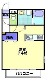 すずらんレジデンス3 1Kの間取図画像