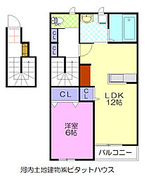 パークハイム中一の沢 1LDKの間取図画像