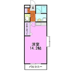 ライトメロウ ワンルームの間取図画像