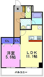 サンモールF.K.D 1LDKの間取図画像