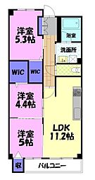 プラザアリス 3LDKの間取図画像