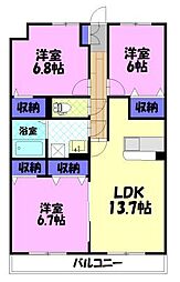 グランフォレストG 3LDKの間取図画像