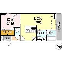 Makes 1LDKの間取図画像