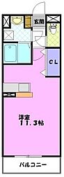 ルーナシティ 1Kの間取図画像