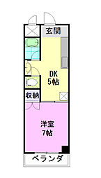 レ・ミューゼコトブキ 1DKの間取図画像