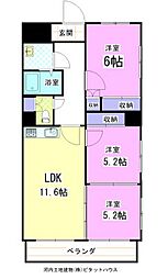 エクサージュ21 3LDKの間取図画像