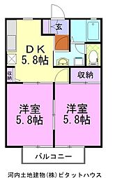 間取図画像 2DK