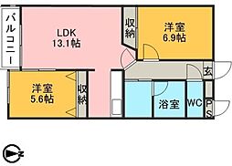 間取図画像 2LDK