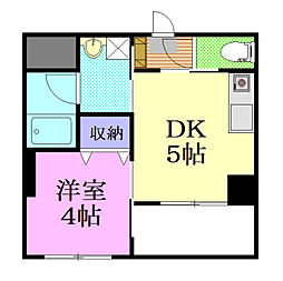 GoldenBell 1DKの間取図画像