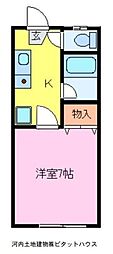 ニュープレミス 1Kの間取図画像