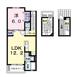 フレアコート 1LDKの間取図画像