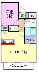 サティスコート 1LDKの間取図画像
