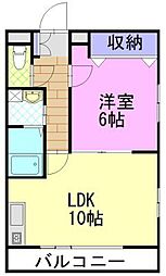 S・コート一条 1LDKの間取図画像