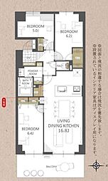 季の坂パーク・ホームズ壱番館 3LDKの間取図画像