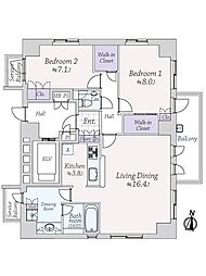 間取図画像 2LDK
