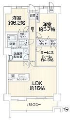 ダイアパレスエクシード茅ヶ崎 3LDKの間取図画像