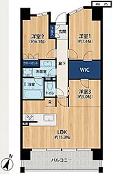 ガーデンイーストアイランド 3LDKの間取図画像