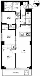 ヴァンヴェール渋谷 3LDKの間取図画像