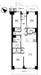 ルネ門前仲町 3LDKの間取図画像
